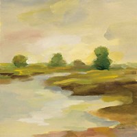 Chartreuse Fields I Framed Print