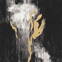 Golden Rain II BW Framed Print