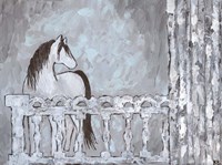 Farm Sketch Horse stable Fine Art Print
