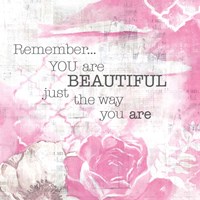 Textured Sentiment Pink I Fine Art Print