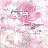 Textured Sentiment Pink II Fine Art Print