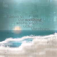 Textured Sentiment Beach I Fine Art Print