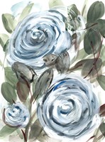 Farmhouse Rose Blue I Fine Art Print