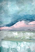 Blush Pink Mountainscape I Framed Print