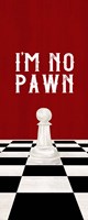 Rather be Playing Chess Red Panel III-No Pawn Fine Art Print