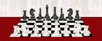 Rather be Playing Chess Board Panel Red Fine Art Print
