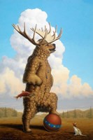 When Griz Grew Up He Wanted To Be A Moose Fine Art Print