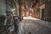 Winter Nighttime Street 1 Fine Art Print