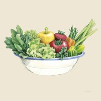 Fresh From The Garden IV Cream Framed Print