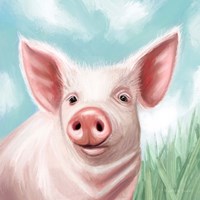 Farmhouse Pig Fine Art Print