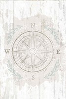 Calming Coastal Compass Framed Print