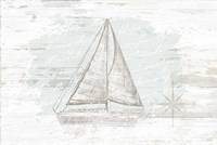 Calming Coastal Sailboat Fine Art Print