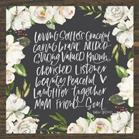 Mom Adjectives in Floral Fine Art Print