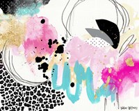 Abstract Gold Splatter Fine Art Print