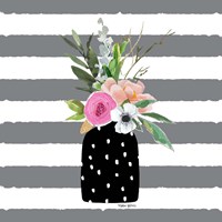 Floral Stripes II Fine Art Print