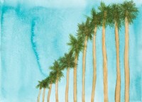 Blue Skies And Palm Trees Fine Art Print