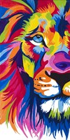 Colorful Lion Portrait Fine Art Print