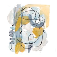 Dreaming In Gold And Blue I Fine Art Print