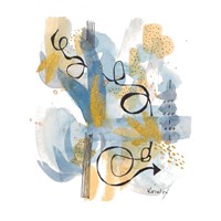 Dreaming In Gold And Blue II Fine Art Print