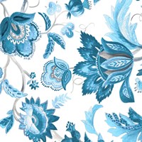 Multi Blue Capri Floral Fine Art Print