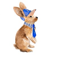 Trendy Meadow Buddy I (Ball Cap and Tie) Fine Art Print