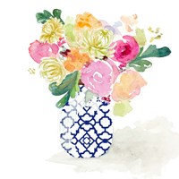 Navy Spring Vase II Fine Art Print