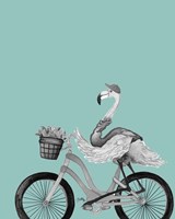 What A Wild Ride On Teal I Framed Print