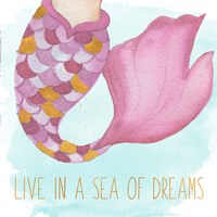 Live In A Sea Of Dreams Framed Print