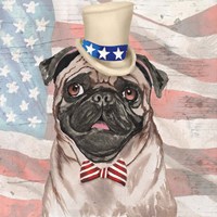Patriotic Pug Fine Art Print