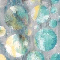 Teal Bubbly Abstract Fine Art Print