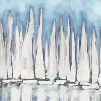 White Sailboat Crowd I Fine Art Print
