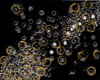 Black and Gold Bubbles II Fine Art Print