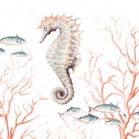 Seahorse On Coral Fine Art Print