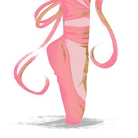 Ballet Point Shoe with Gold Accents Fine Art Print