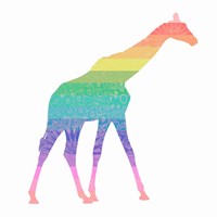 Rainbow Giraffe Fine Art Print