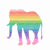 Rainbow Elephant Fine Art Print