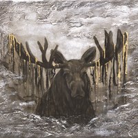Moose in the Mist Fine Art Print