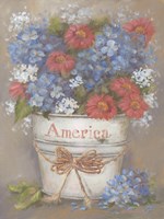 Rustic Red, White & Blue Fine Art Print