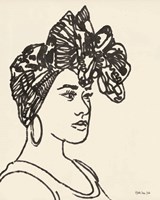 Head Wrap Line Study Fine Art Print
