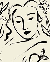 Matisse's Muse Portrait I Fine Art Print
