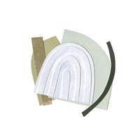 Mod Rainbow Collage IV Framed Print