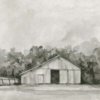 Solemn Barn Sketch IV Framed Print