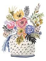 Painted Vase of Flowers II Framed Print