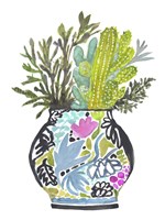 Painted Vase of Flowers IV Framed Print