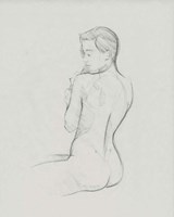 Female Back Sketch I Framed Print