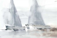 Misty Sails I Framed Print