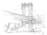Pencil Cityscape Study II Fine Art Print