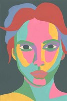 Colorblock Face I Framed Print