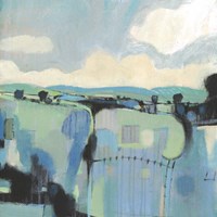 Abstract Shades of Blue II Framed Print