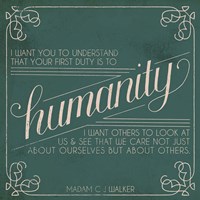 Madam Walker Quote I Framed Print